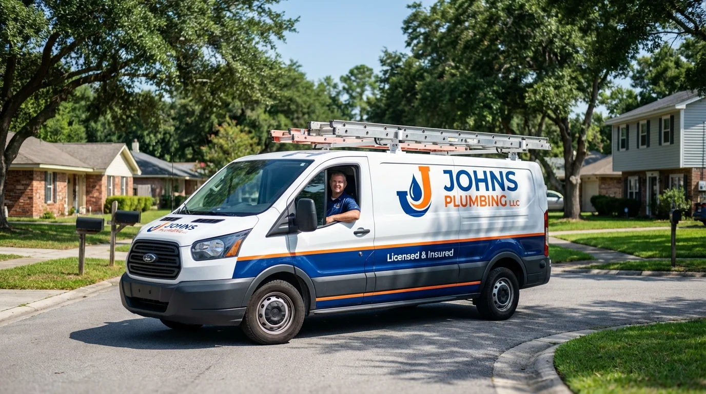 Johns Plumbing LLC service van in Hardinsburg, KY
