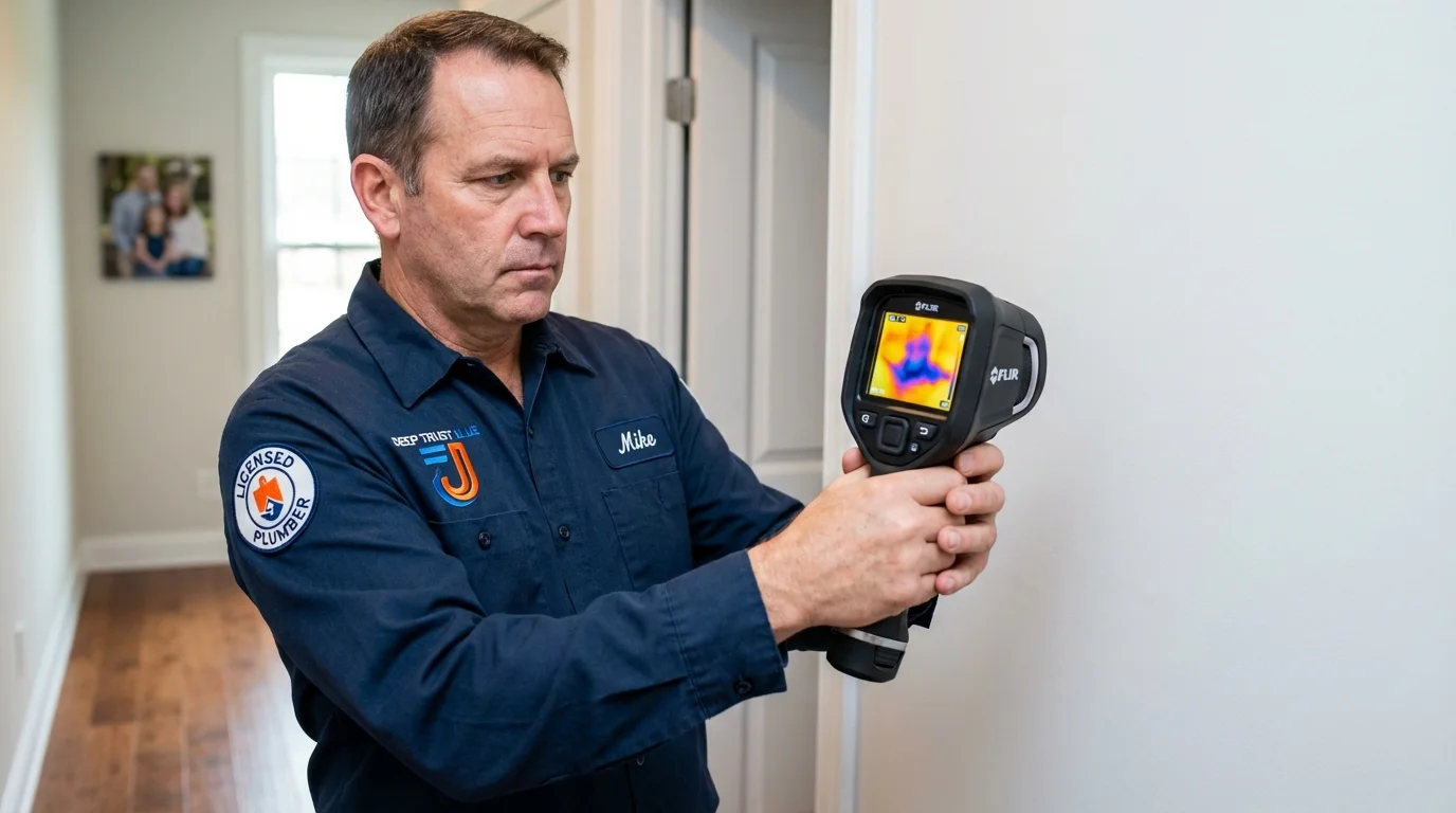 Thermal imaging leak detection by Johns Plumbing LLC in Hardinsburg